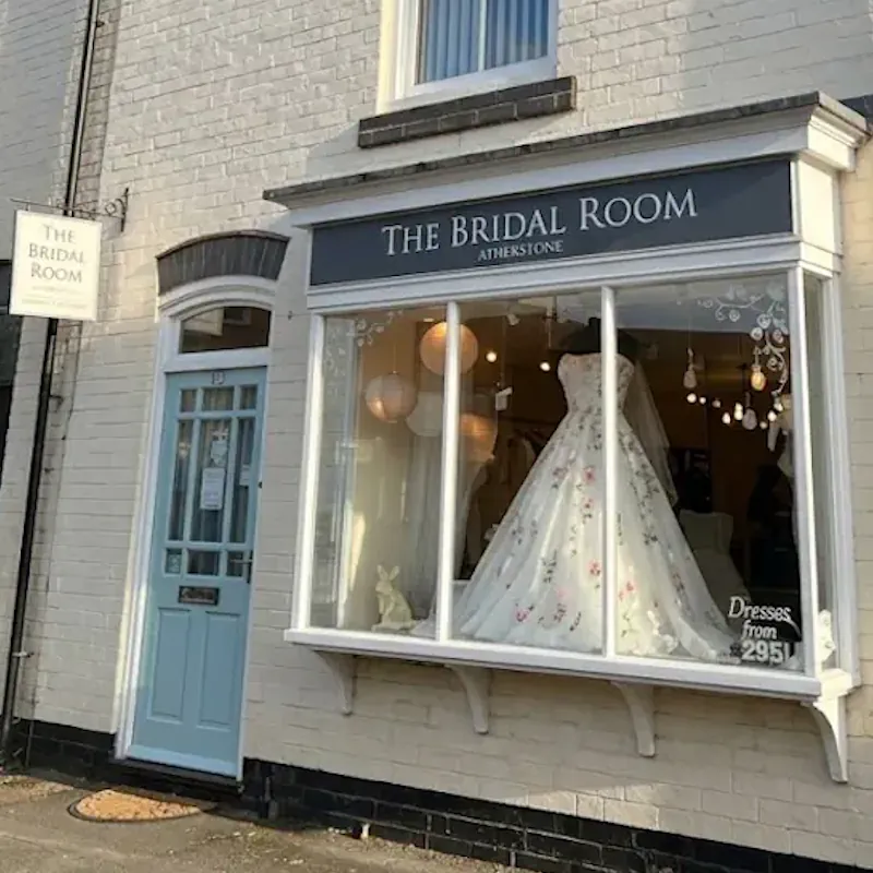 The Bridal Room Atherstone boutique shop front on Station Street